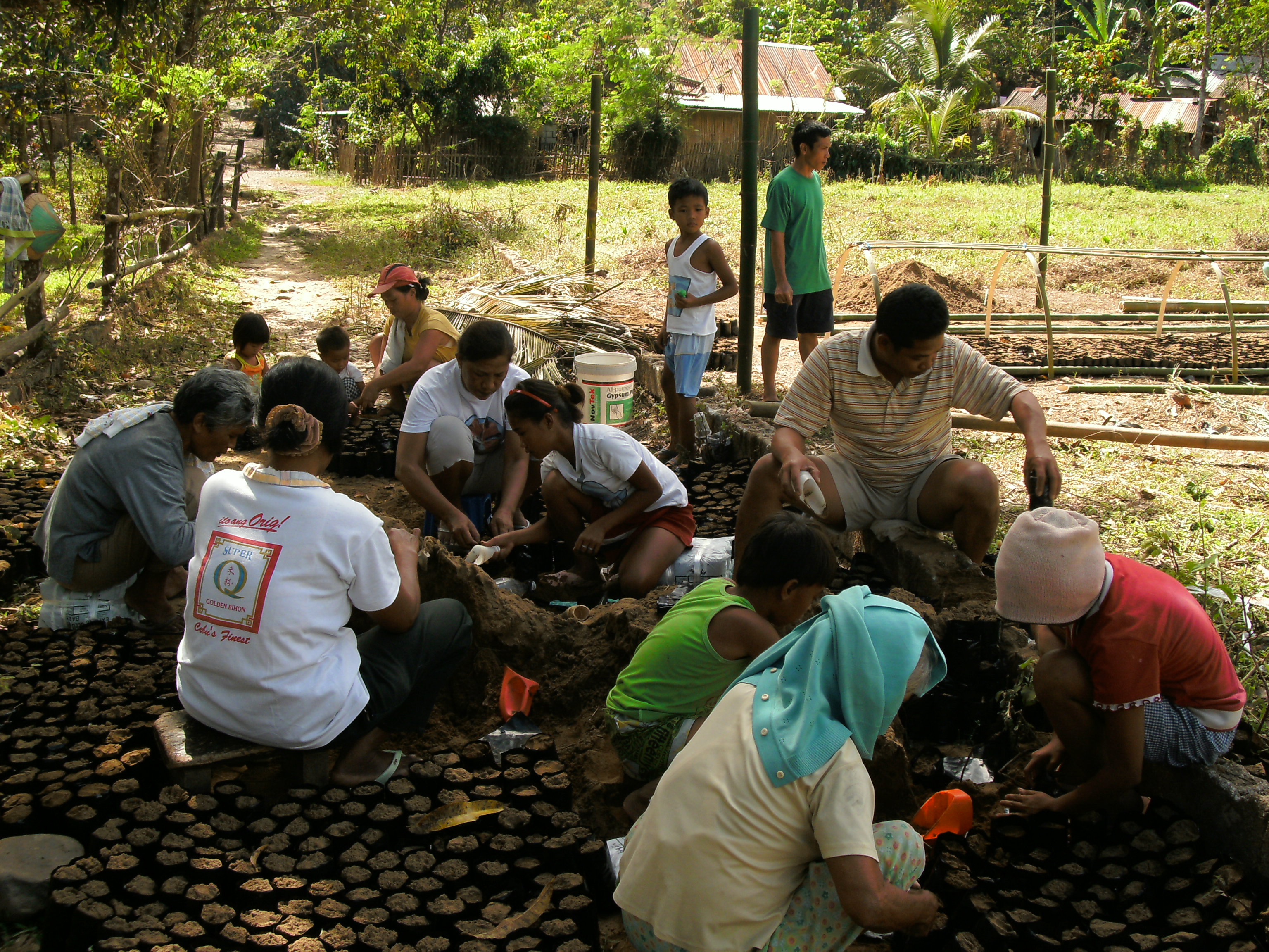 A community nursery establishment in Tayabasan, one of the areas covered by the greater Upper Marikina Watershed. (FPE photo)